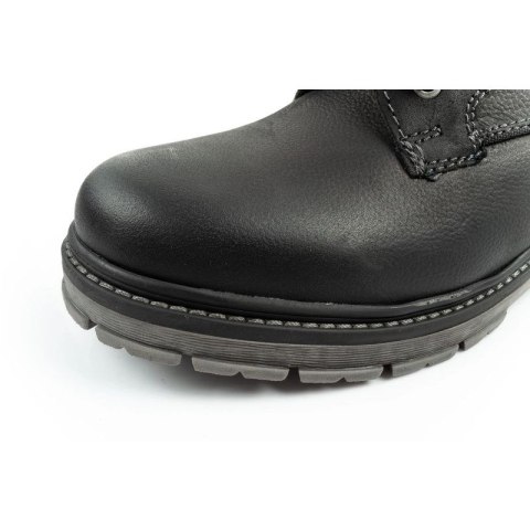 Wrangler Allan Mid buty męskie sztyblety trzewiki eleganckie skórzane czarne