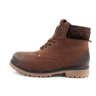 Wrangler Arch Fur buty męskie sztyblety trzewiki eleganckie ocieplane brązowe