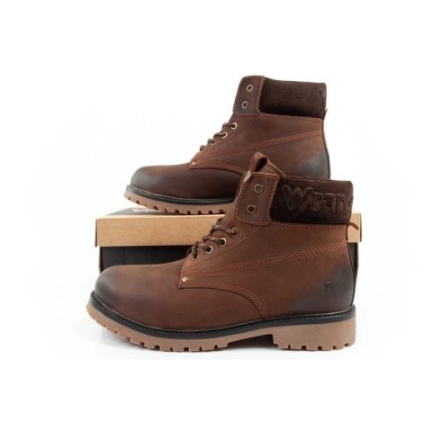 Wrangler Arch Fur buty męskie sztyblety trzewiki eleganckie ocieplane brązowe