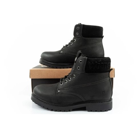 Wrangler Arch Fur buty męskie sztyblety trzewiki eleganckie ocieplane czarne