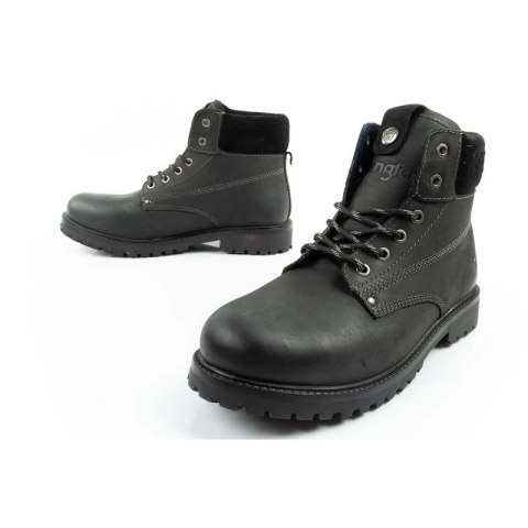 Wrangler Arch buty męskie sztyblety trzewiki eleganckie naturalna skóra czarne