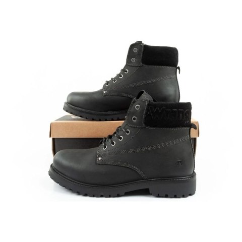 Wrangler Arch buty męskie sztyblety trzewiki eleganckie naturalna skóra czarne