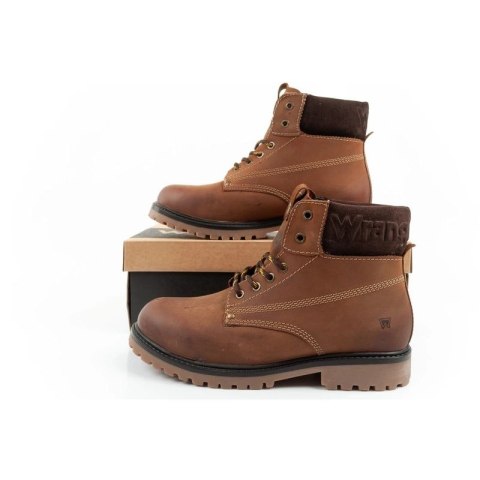 Wrangler Arch buty męskie sztyblety trzewiki eleganckie skóra naturalna brązowe