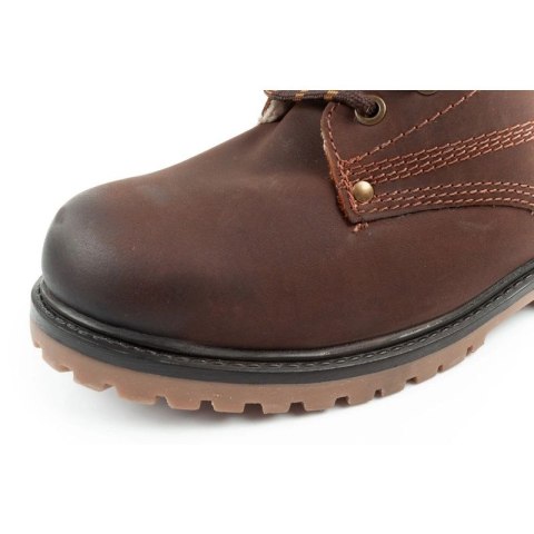 Wrangler Arch buty męskie sztyblety trzewiki eleganckie skórzane ciemny brąz