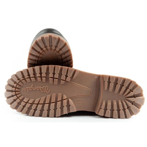 Wrangler Arch buty męskie sztyblety trzewiki eleganckie skórzane ciemny brąz