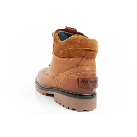 Wrangler Yuma buty męskie sztyblety trzewiki eleganckie skórzane brązowy biały