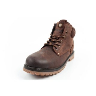 Wrangler Yuma buty męskie sztyblety trzewiki eleganckie skórzane ciemno-brązowe