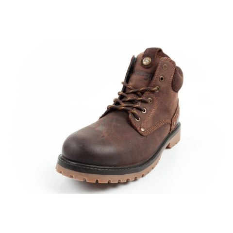 Wrangler Yuma buty męskie sztyblety trzewiki eleganckie skórzane ciemno-brązowe