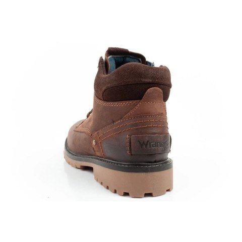 Wrangler Yuma buty męskie sztyblety trzewiki eleganckie skórzane ciemno-brązowe