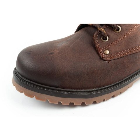 Wrangler Yuma buty męskie sztyblety trzewiki eleganckie skórzane ciemno-brązowe