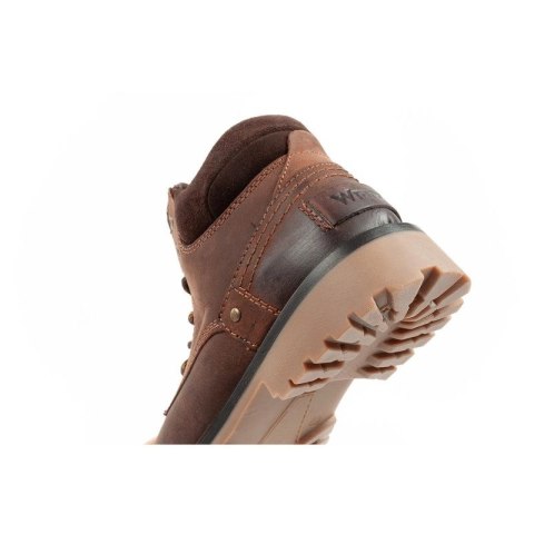 Wrangler Yuma buty męskie sztyblety trzewiki eleganckie skórzane ciemno-brązowe