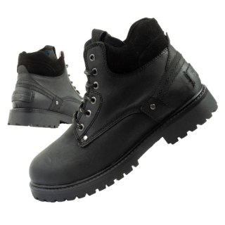 Wrangler Yuma buty męskie sztyblety trzewiki eleganckie skórzane czarne