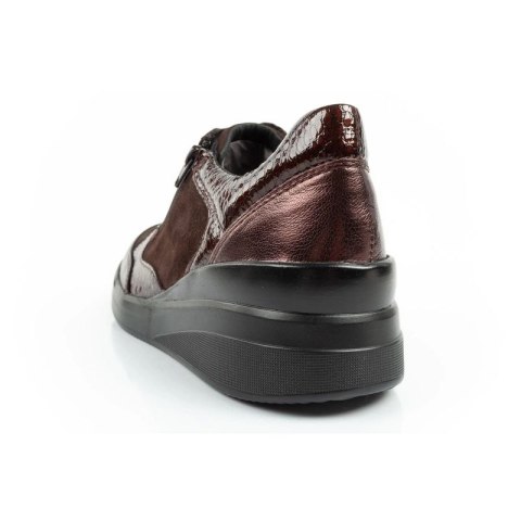 Scholl Emma Laces uty damskie sportowe skórzane brązowe platforma