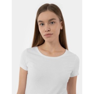 T-shirt regular gładki damski 4F 4FMM00TTSHF731-10S