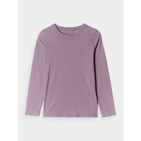 Longsleeve regular gladki dziewczęcy 4F Junior 4FJWMM00TLONF318-51S