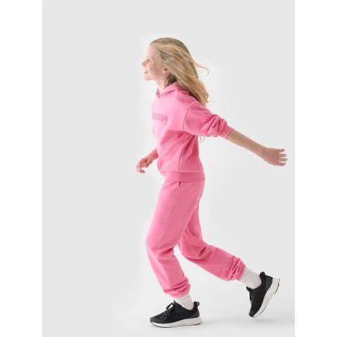Bluza dresowa nierozpinana z kapturem dziewczęca 4F Junior 4FJRAW24TSWSF1790-54S