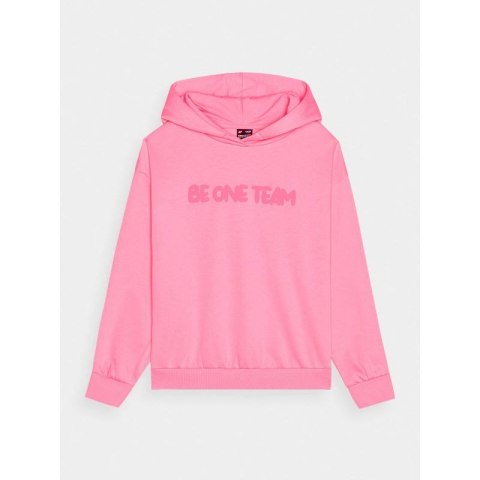 Bluza dresowa nierozpinana z kapturem dziewczęca 4F Junior 4FJRAW24TSWSF1790-54S