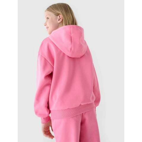 Bluza dresowa nierozpinana z kapturem dziewczęca 4F Junior 4FJRAW24TSWSF1790-54S