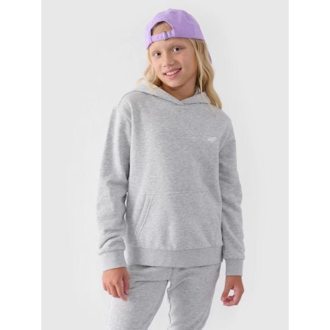 Bluza dresowa nierozpinana z kapturem dziewczęca 4F Junior 4FJWMM00TSWSF1316-27M