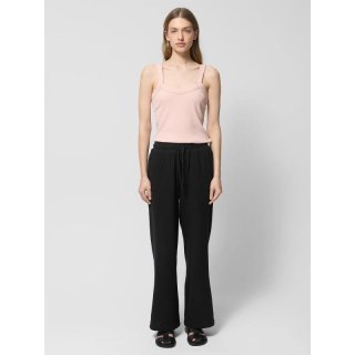 Spodnie z bawełnianego muślinu damskie Outhorn OTHWSS24TTROF1017-20S