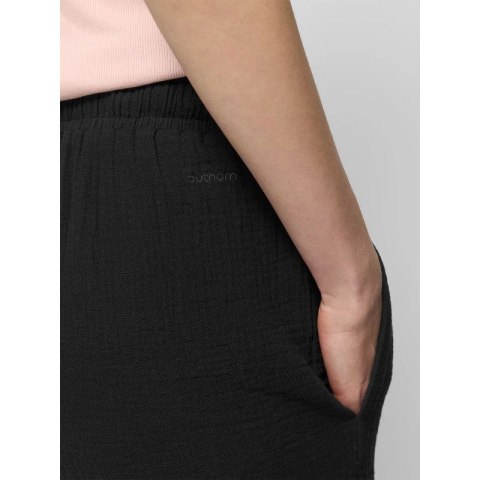 Spodnie z bawełnianego muślinu damskie Outhorn OTHWSS24TTROF1017-20S