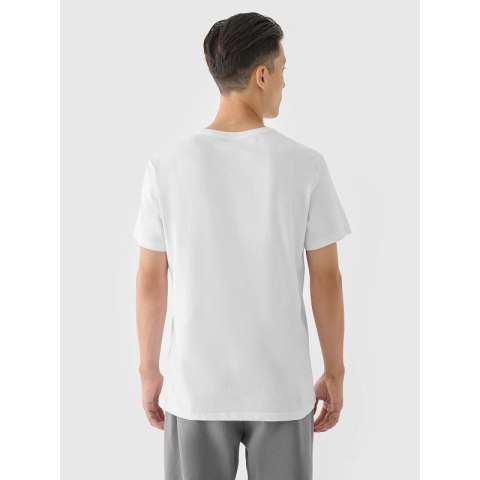T-shirt regular z nadrukiem męski 4F 4FRAW24TTSHM2299-10S
