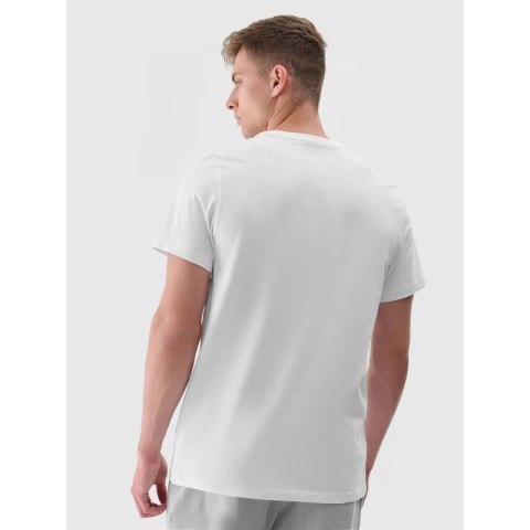 T-shirt regular z nadrukiem męski 4F 4FRAW24TTSHM2301-10S
