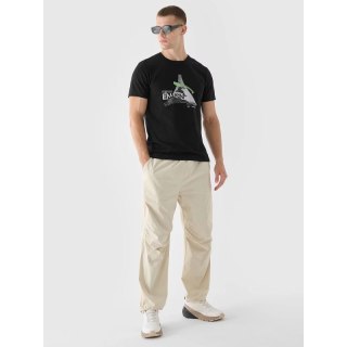 T-shirt regular z nadrukiem męski 4F 4FRAW24TTSHM2301-20S