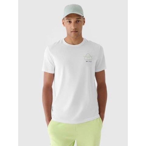 T-shirt regular z nadrukiem męski 4F 4FRAW24TTSHM2302-10S