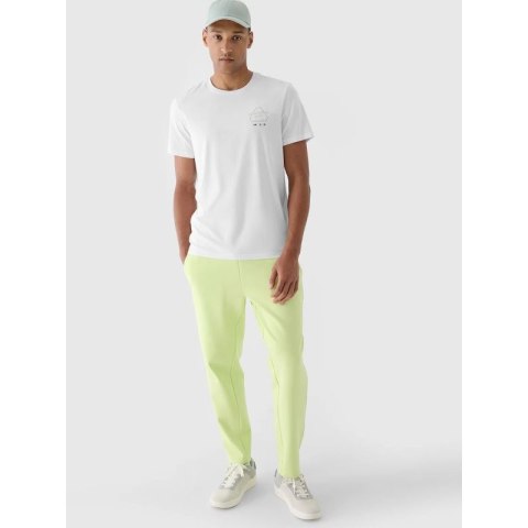 T-shirt regular z nadrukiem męski 4F 4FRAW24TTSHM2302-10S