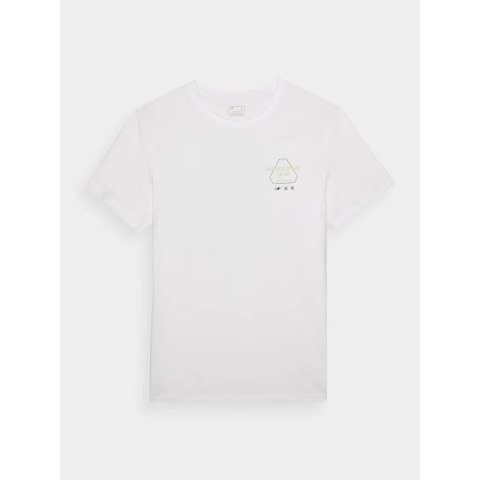 T-shirt regular z nadrukiem męski 4F 4FRAW24TTSHM2302-10S