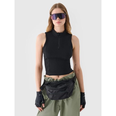 Top slim z prążkowanej dzianiny damski 4F 4FRAW24TSLEF182-20S