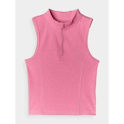 Top slim z prążkowanej dzianiny damski 4F 4FRAW24TSLEF182-54S