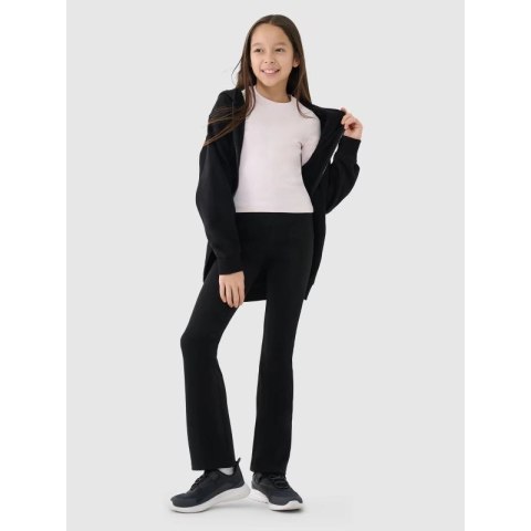 Bluza dziewczęca dresowa rozpinana z kapturem 4F 4FJRSS25TSWSF2057-20S