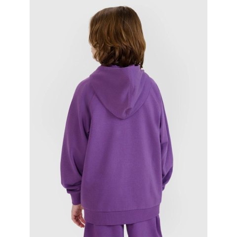 Chłopięca bluza dresowa rozpinana z kapturem 4F 4FJRSS25TSWSM2103-51S