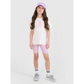 Dziewczęcy t-shirt z nadrukiem 4F 4FJRSS25TTSHF2645-11S