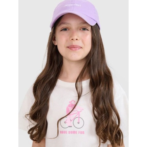 Dziewczęcy t-shirt z nadrukiem 4F 4FJRSS25TTSHF2645-11S