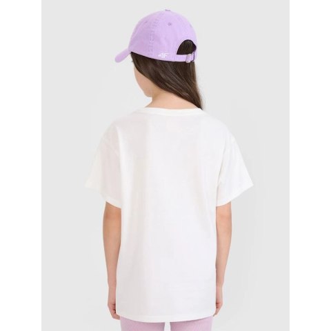 Dziewczęcy t-shirt z nadrukiem 4F 4FJRSS25TTSHF2645-11S