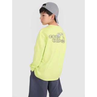 Longsleeve oversize z nadrukiem chłopięcy 4F 4FJWSS25TLONM435-45S