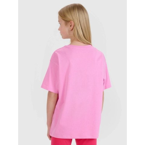 T-shirt dziewczęcy oversize gładki 4F 4FJRSS25TTSHF2821-54S