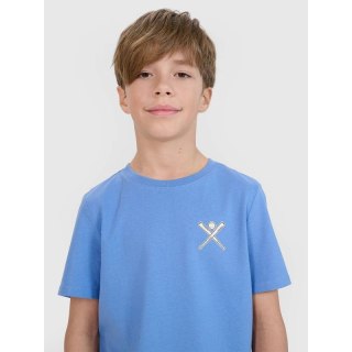 T-shirt regular z nadrukiem chłopięcy 4F 4FJRSS25TTSHM2642-33S
