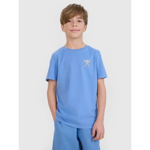 T-shirt regular z nadrukiem chłopięcy 4F 4FJRSS25TTSHM2642-33S