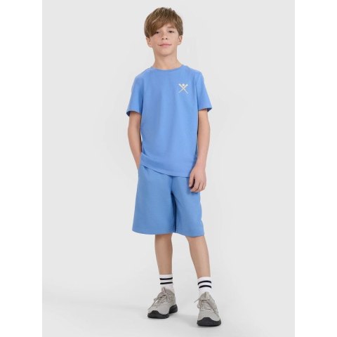 T-shirt regular z nadrukiem chłopięcy 4F 4FJRSS25TTSHM2642-33S