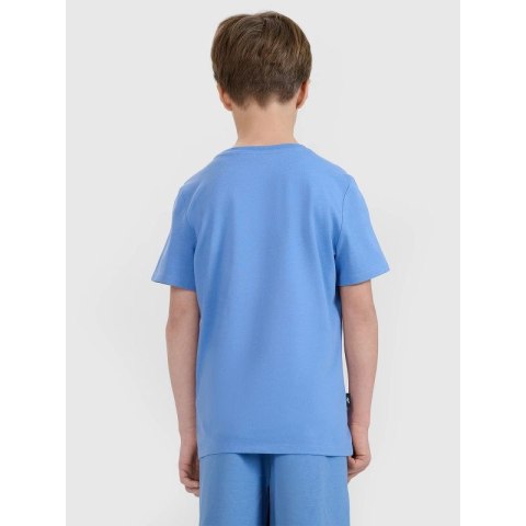 T-shirt regular z nadrukiem chłopięcy 4F 4FJRSS25TTSHM2642-33S