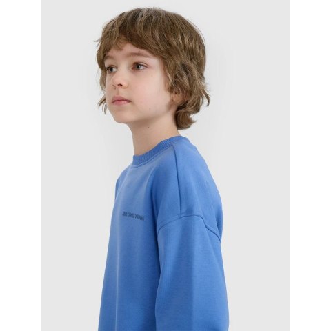 Chłopięca bluza dresowa bez kaptura nierozpinana 4F 4FJWSS25TSWSM1713-34S