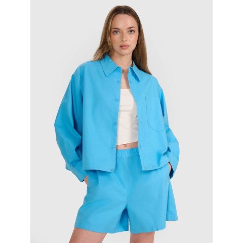 Koszula damska oversize z kołnierzykiem 4F 4FRSS25TSHIF130-33S