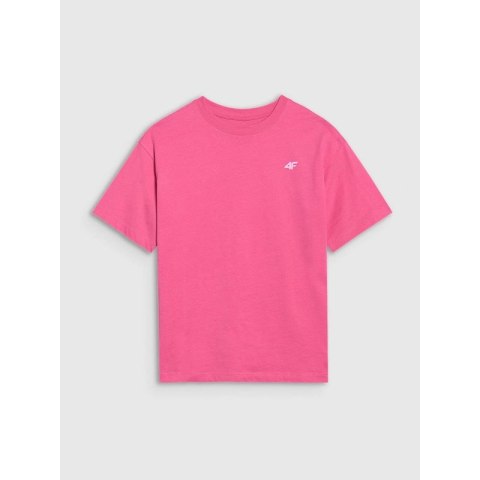 T-shirt dziewczęcy oversize gładki 4F 4FJWSS25TTSHF1851-54S