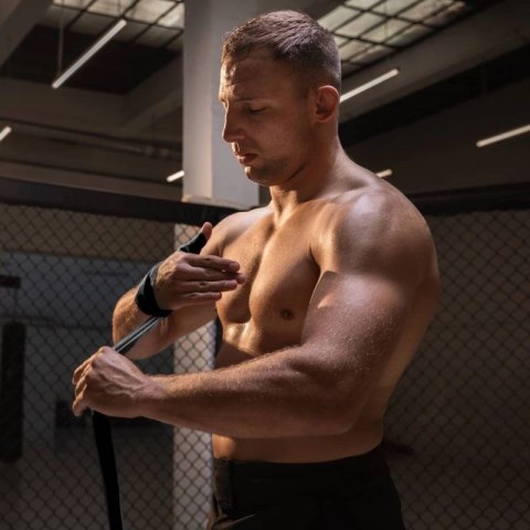 Owijki bokserskie, bawełniane - 4 metry | Czarne