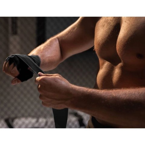 Owijki bokserskie, bawełniane - 4 metry | Czarne