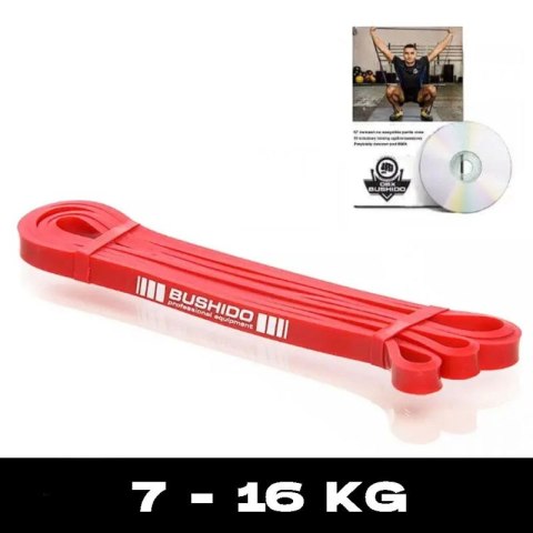 Power Band 13 - Wzmocniona Guma Treningowa DBX BUSHIDO CZERWONA 7-16 KG